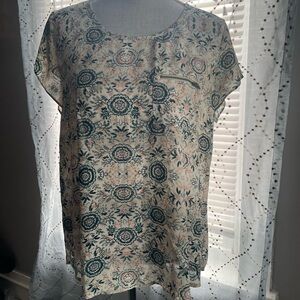 Maurice’s Floral Print Blouse with Zipper Pocket
